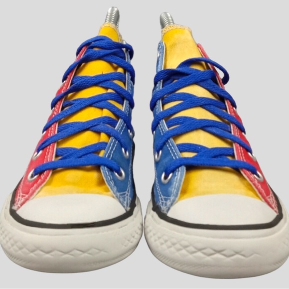 Converse High Top Chuck Taylor All Stars Multicolor Primary Colors Size Youth 1 - Picture 2 of 7